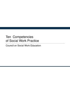 Ten Competencies of Social Work Practice