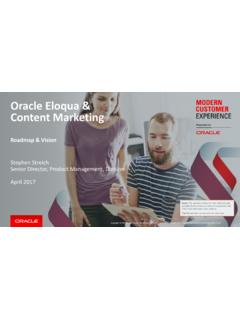 Oracle Eloqua &amp; Content Marketing - RainFocus