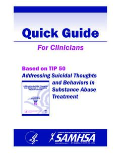 Quick Guide for Clinicians Based on TIP 50 Addressing ...