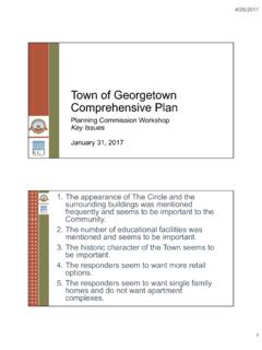 Town of Georgetown Comprehensive Plan