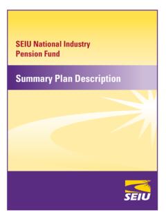 Summary Plan Description - benefitsfund.seiudev.org