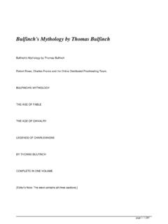 Bulfinch's Mythology by Thomas Bulfinch - Full Text Archive