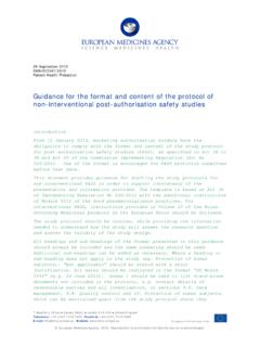 Guidance for the format and content of the protocol of non ...