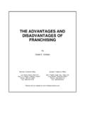 THE ADVANTAGES AND DISADVANTAGES OF FRANCHISING