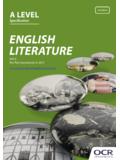 OCR Level 3 Advanced GCE in English Literature …