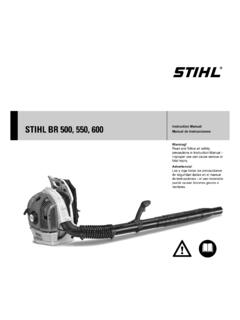 STIHL BR 500/550/600 Backpack Blower Instruction Manual ...