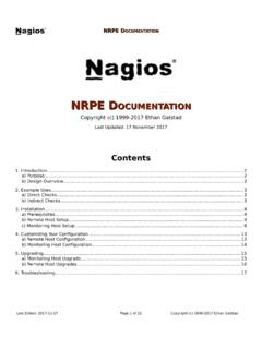 NRPE DOCUMENTATION - Nagios