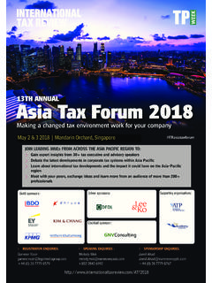 Asia Tax Forum 2018 - internationaltaxreview.com