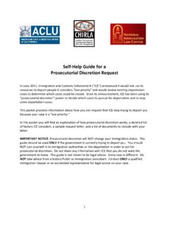 Self-Help Guide for a Prosecutorial Discretion Request