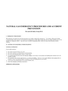 NATURAL GAS EMERGENCY PROCEDURES AND ACCIDENT …