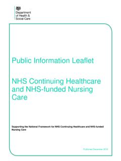 NHS Continuing Healthcare and NHS-funded …