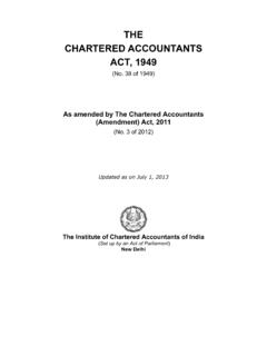 THE CHARTERED ACCOUNTANTS ACT, 1949