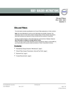 Volvo Section 1 Oil and Filters - Volvo Trucks