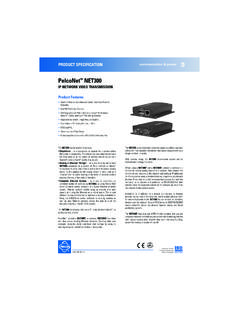 Pelco NET300 Digital Network System Encoder/Decoder