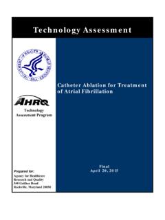 Catheter Ablation for Treatment of Atrial Fibrillation