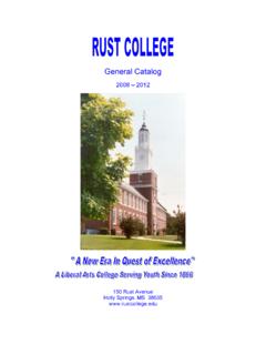 General Catalog 2008-2012 docfinal - Rust College