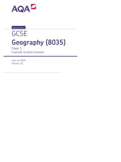 GCSE Geography Example answers and examiner …