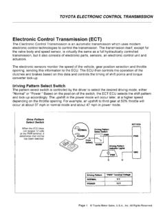 Electronic Control Transmission (ECT)