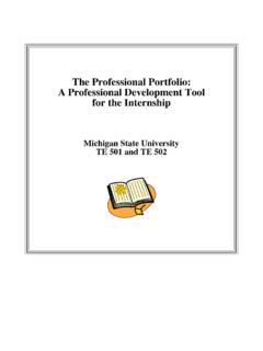 The Professional Portfolio: A Professional Development ...