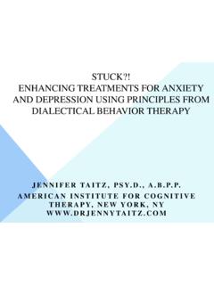 Stuck?! Enhancing Treatments for Anxiety and Depression ...