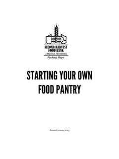 Starting a Food Pantry - Second Harvest Food Bank of ...