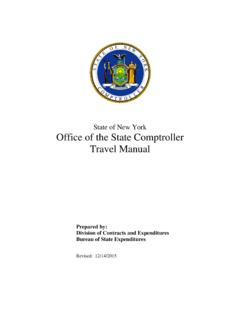 State of New York Office of the State Comptroller Travel ...