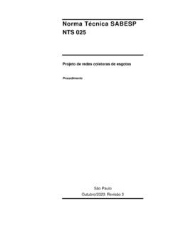 NORMA T&#201;CNICA SABESP NTS 025
