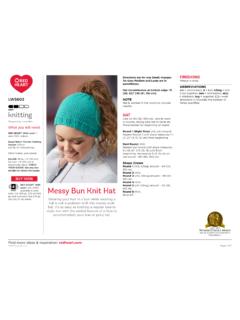 BUY YARN Messy Bun Knit Hat - Red Heart