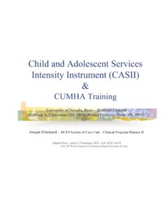 Child and Adolescent Services Intensity Instrument (CASII)