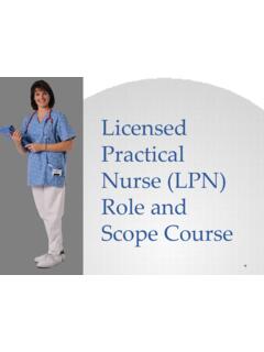 Licensed Practical Nurse (LPN) Role and Scope Course