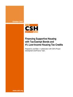 Financing Supportive Housing with Tax-Exempt Bonds and 4% ...