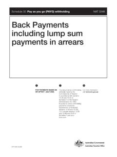Back Payments including lump sum payments in arrears