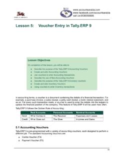 Lesson 5: Voucher Entry in Tally.ERP 9 - Accountsarabia
