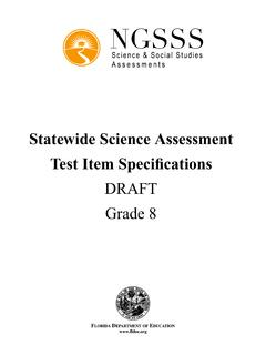 Grade 8 Science Item Specifications - Florida Statewide …