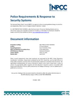 Police Requirements &amp; Response to Security Systems