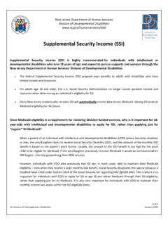 Supplemental Security Income (SSI) - New Jersey