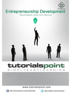 Entrepreneurship Development - Tutorials Point