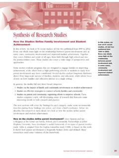 Synthesis of Research Studies - SEDL