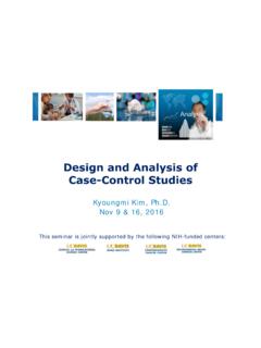 Design and Analysis of Case-Control Studies