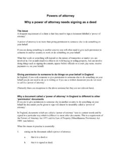 Powers of attorney Why a power of attorney needs signing ...