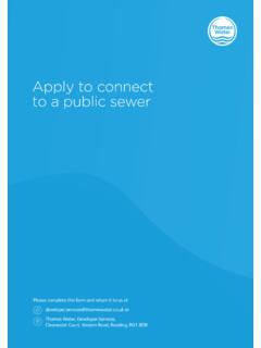 Apply to connect to a public sewer - Thames Water