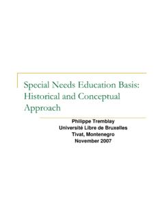 Special Needs Education Basis: Historical and Conceptual ...