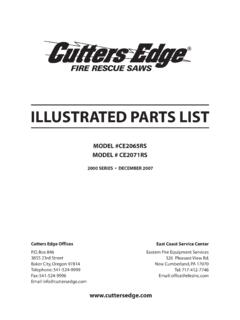 ILLUSTRATED PARTS LIST - Cutters Edge
