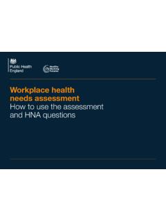 Workplace health needs assessment - GOV.UK