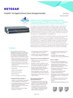 ProSAFE 10-Gigabit thernet Smart Managed Switches Data …