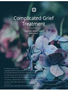 Complicated Grief Treatment