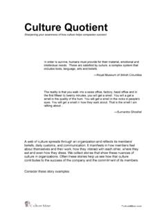 Culture Quotient - stevedenning