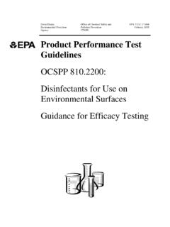 OCSPP 810.2200: Disinfectants for Use on ... - Regulations.gov