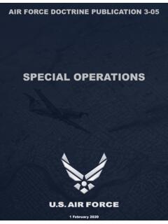 SPECIAL OPERATIONS - U.S. Air Force Doctrine