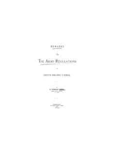 THE ARMY REGULATIONS - Library of Congress